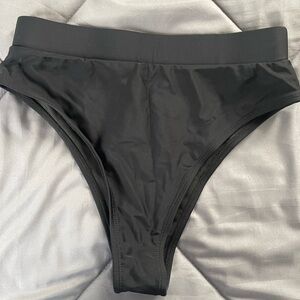 Black High-Waisted Bikini Bottoms